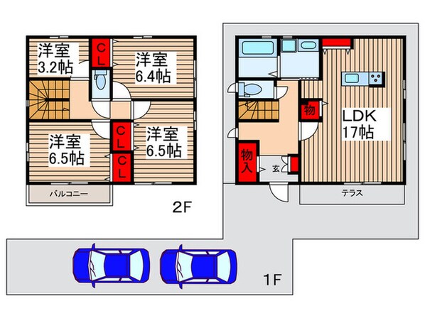 仮)膝丸戸建貸家Ｄ棟の物件間取画像